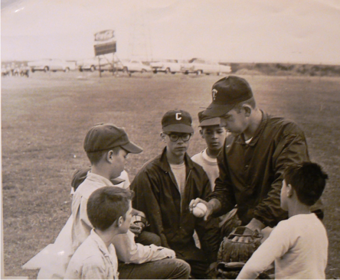 Louis Profumo coaching Local kids. Photo courtesy of Lou's Dugout