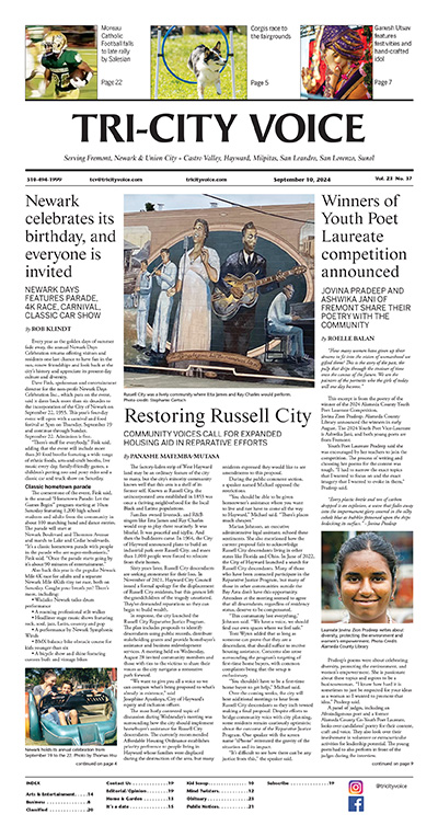 Restoring Russell City, Newspaper, local news, media, Fremont, Newark, Union City + Castro Valley, Hayward, Milpitas, San Leandro and Sunol California