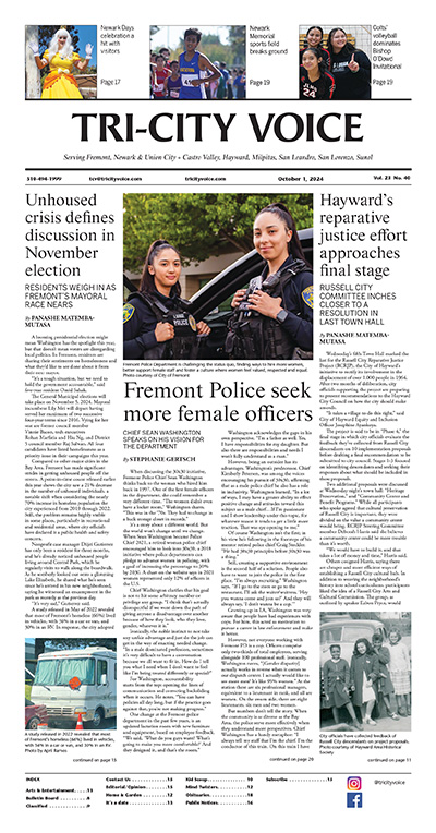 Newspaper, local news, media, Fremont, Newark, Union City + Castro Valley, Hayward, Milpitas, San Leandro and Sunol California, Fremont Police seek more female officers