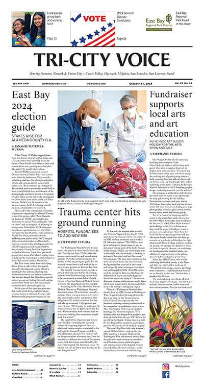 Newspaper, local news, media, Fremont, Newark, Union City + Castro Valley, Hayward, Milpitas, San Leandro and Sunol California, Washington Hospital trauma center hits ground running