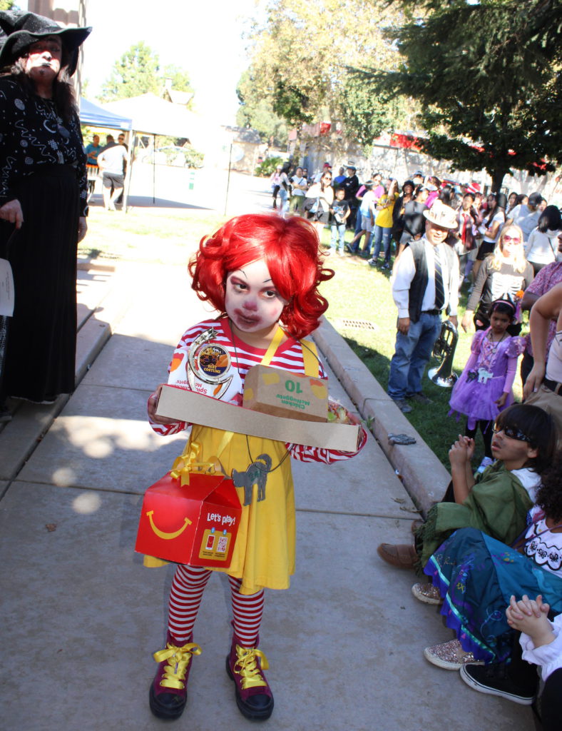 Daylaine Romero (zombie Ronald McDonald); Judge’s Choice Award. Photo courtesy of Candle Lighters