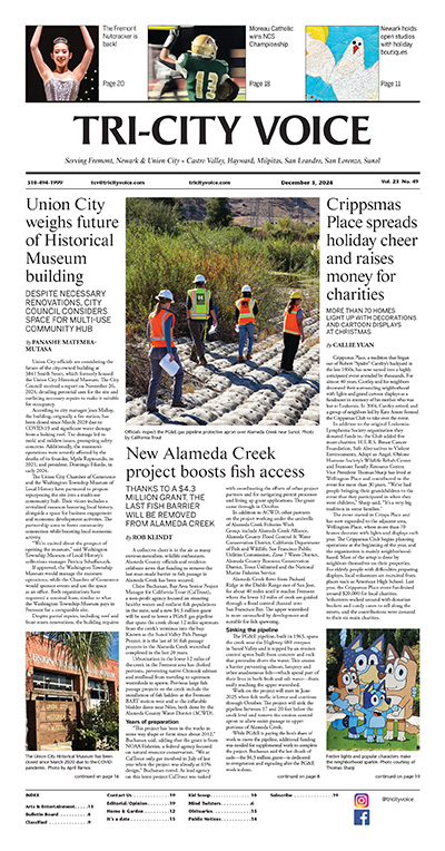 Newspaper, local news, media, Fremont, Newark, Union City + Castro Valley, Hayward, Milpitas, San Leandro and Sunol California, New Alameda Creek project boosts fish access