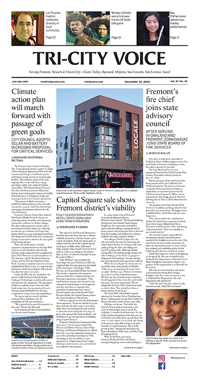 Newspaper, local news, media, Fremont, Newark, Union City + Castro Valley, Hayward, Milpitas, San Leandro and Sunol California, Capitol Square sale shows Fremont district’s viability