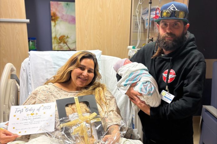 Baby New Year rings in 2025 at Kaiser Permanente San Leandro Medical Center