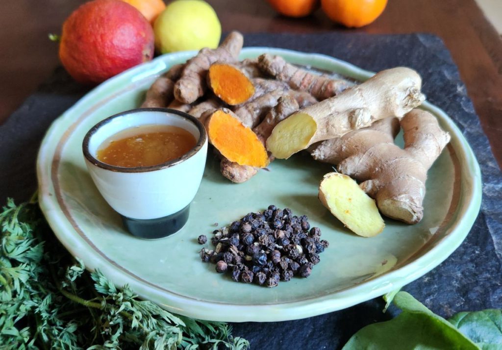 Jamu ingredients include ginger, turmeric, honey and citrus. Photo credit: Daniel O'Donnell