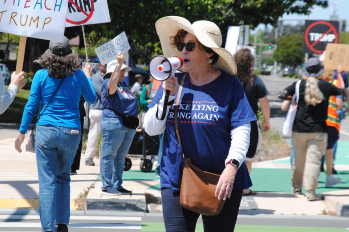 Protestors took to the streets to express their anger towards the new administration. April Ramos