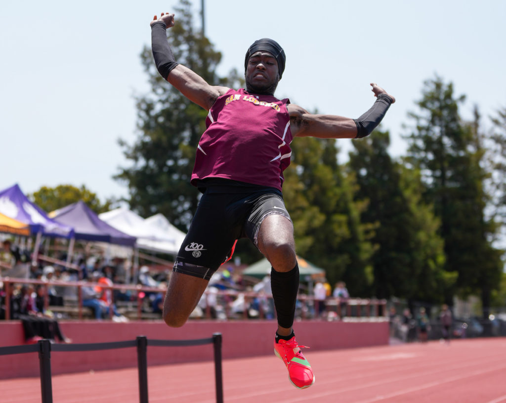 Athletes competed in sprinting, high jump and pole vault. Todd Tokubo