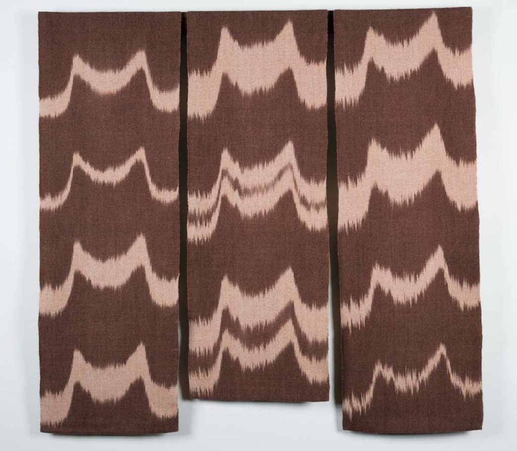 The technique ‘ikat’ is the precision tie-dying of yarn. Courtesy of FAA