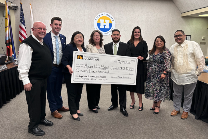 Fremont Bank Foundation donates to Hayward schools