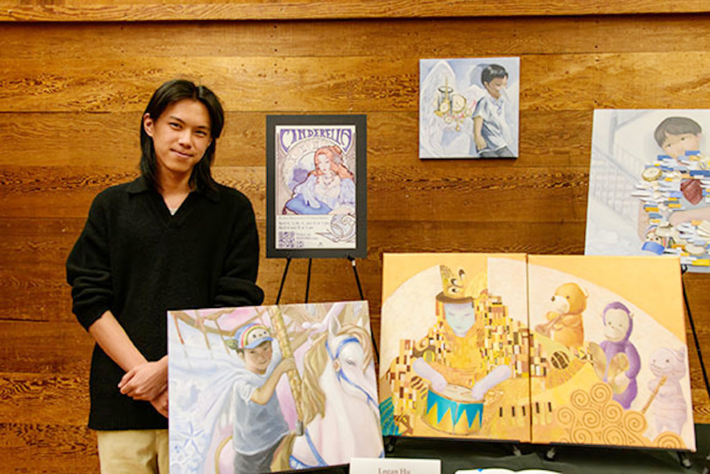 Logan Hu of Irvington High School won an art supplies gift certificate for Artistic Merit. Scott Capen