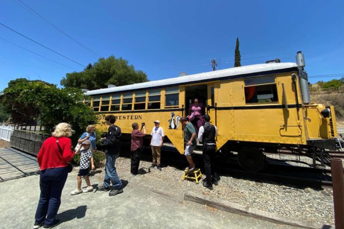 Sunol depot looks east