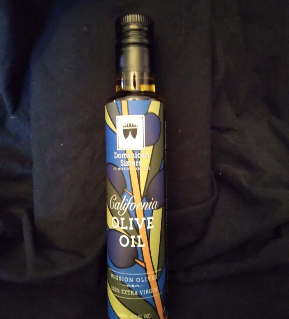 The olive oil made from the trees at Mission San Jose has very low fatty acid content. Courtesy of Constance Dalton