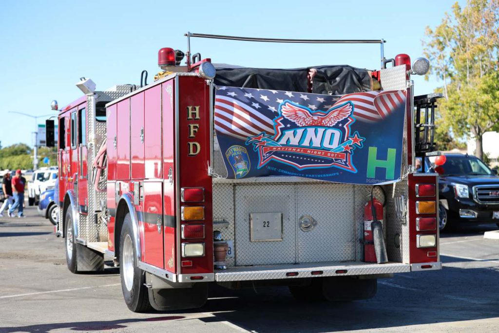 Hayward’s National Night Out will start with a caravan departing from Southland Mall. Courtesy of Hayward Police Department