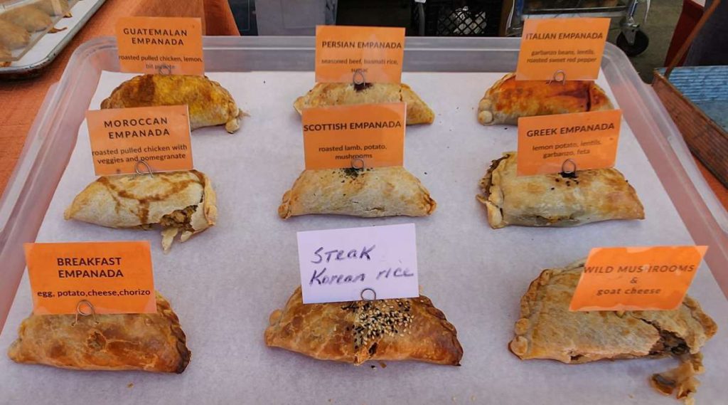 Empanadas at Pleasanton Farmers Market come in a variety of international flavors. Daniel O’Donnell