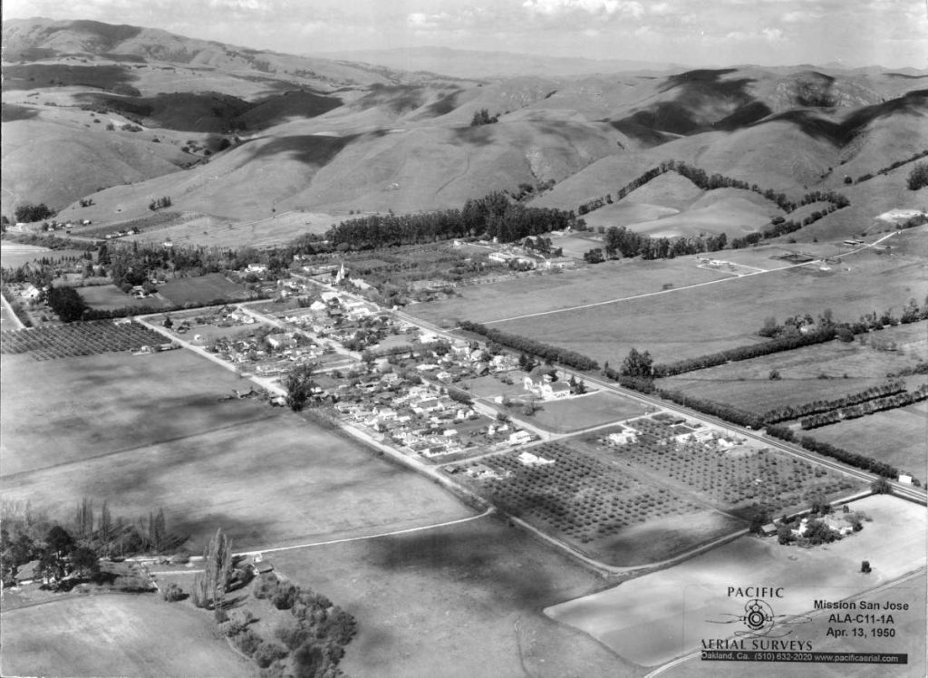 Mission San Jose (now part of Fremont), 1950.
Courtesy of Washington Township Museum of Local History