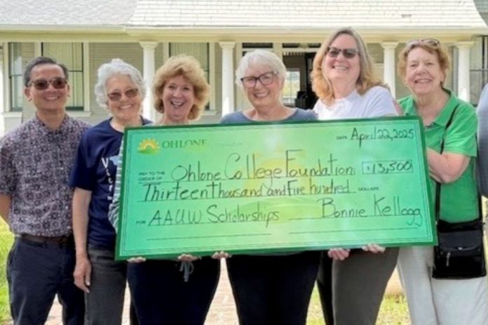 Ohlone College Receives Donation from AAUW Fremont Branch