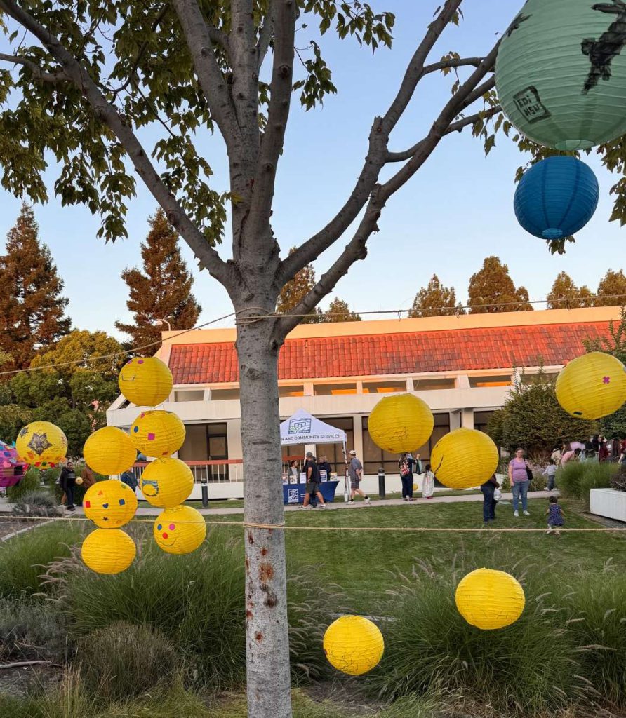 Lanterns hung around Civic Center Plaza looked like earthbound moons.
Dhaeshna Booma
