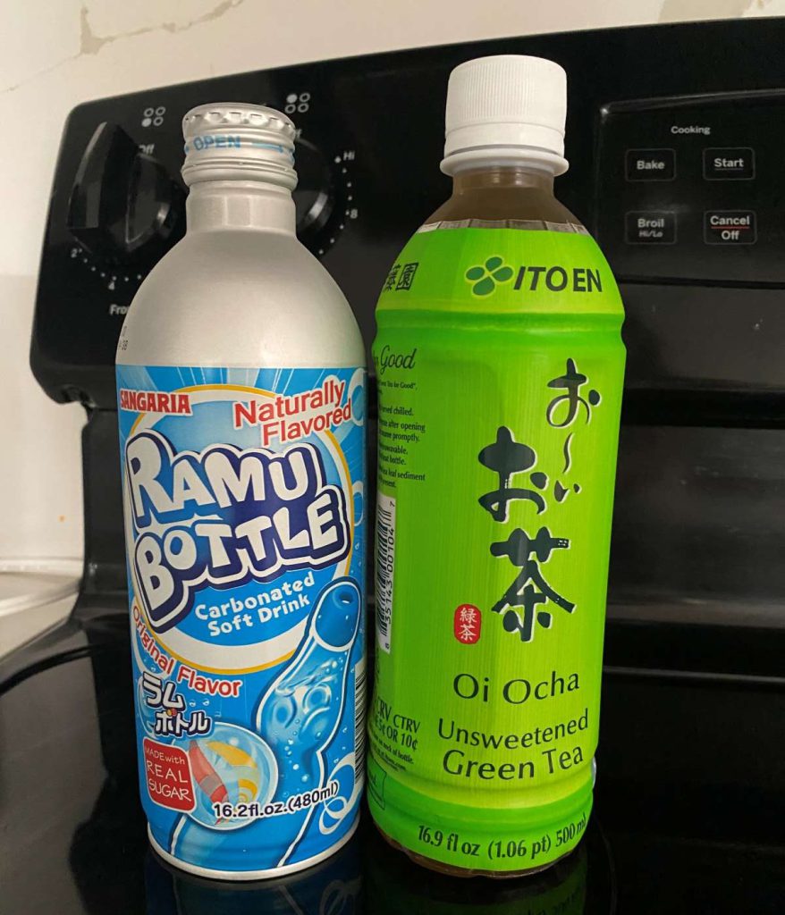 In Japan, you can buy ramune and green tea at any convenience store for a nice drink with your meal at home.
Stephanie Uchida