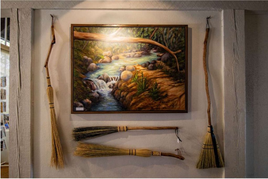 Handmade brooms are some of the more unusual items at the sale.
Jurek Zarzycki