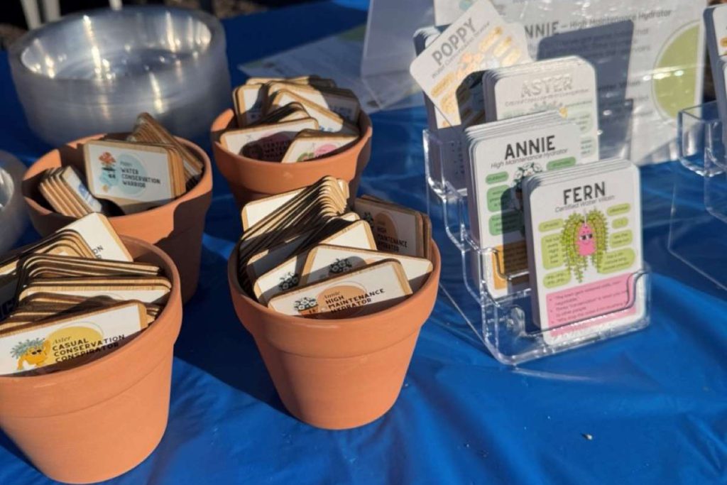 Signs, cards and stakes explain quiz results at the ‘Pints & Plants’ event at Birdhaus Beer Garden on Oct. 16.
Photos by Roelle Balan