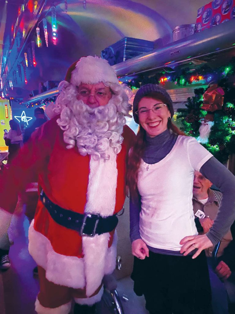 Kids (and some adults) were eager to visit with Santa.
Arathi Satish