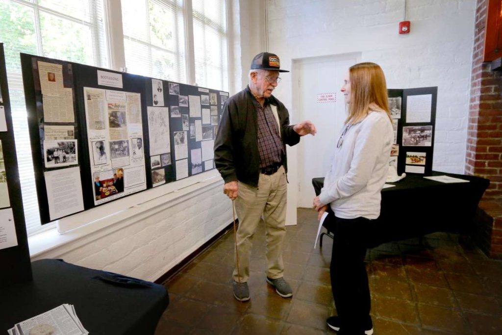 Volunteer Al Bronzini enjoys discussing his family’s bootlegging history.
Photos by Victor Carvellas