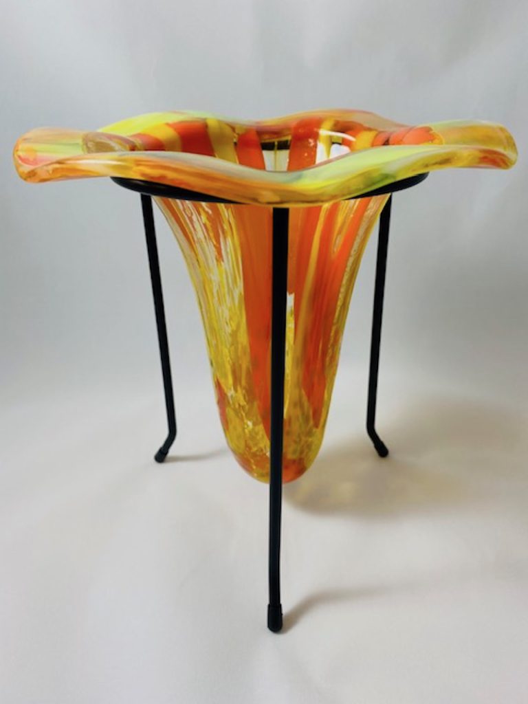Emelie Rogers creates decorative and functional glass works.
Emelie Rogers