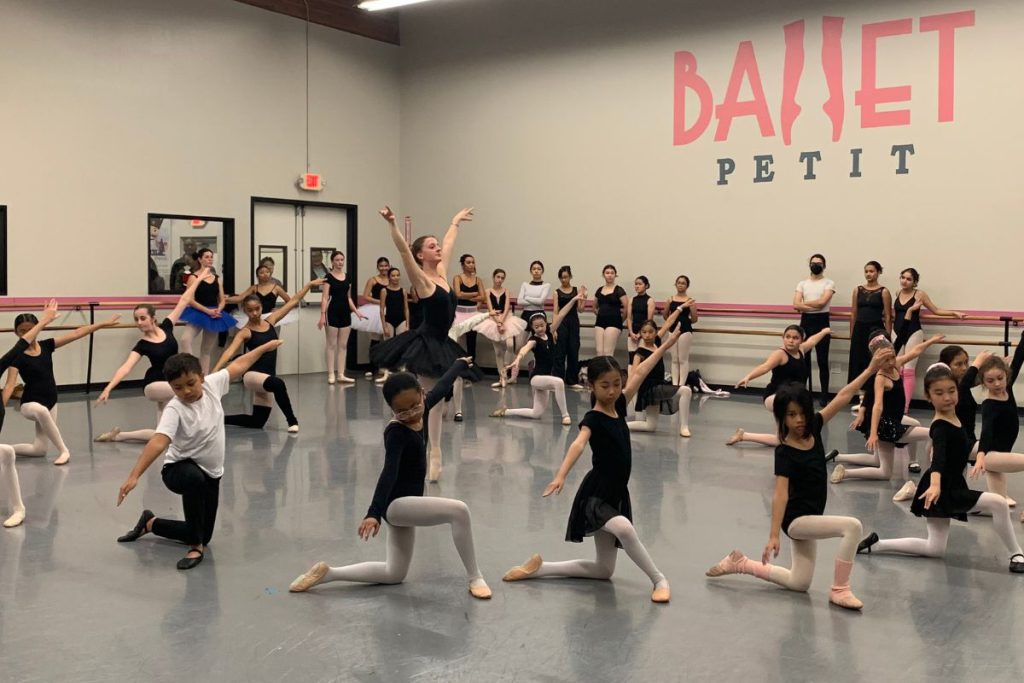 Lilia Anguelouch rehearses as the Snow Queen alongside other students.
Ava Acharya
