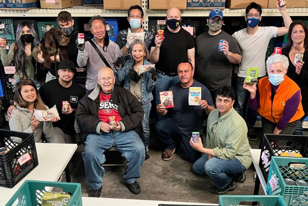 Viola Blythe volunteers collect food at a warehouse.
Courtesy of Viola Blythe Community Service Center
