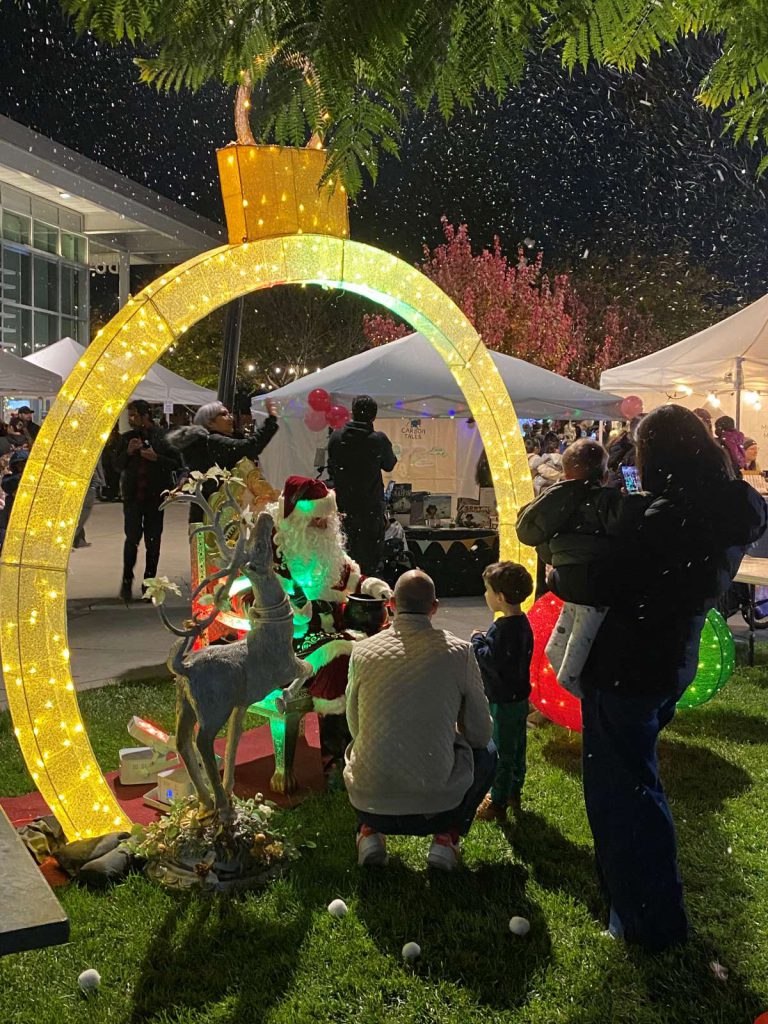 Santa made an appearance for photos. Photos by Stephanie Uchida