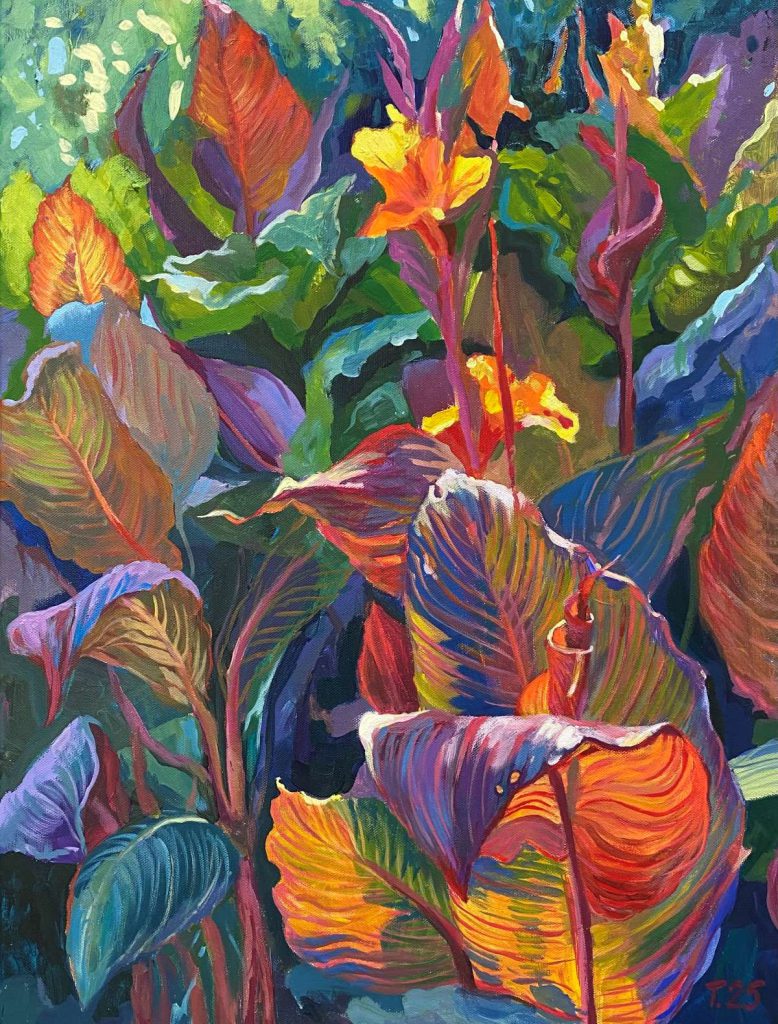 Material and color choices, palette set up and brush technique all go into creating an acrylic work that pops off the canvas.
Tetiana Taganska