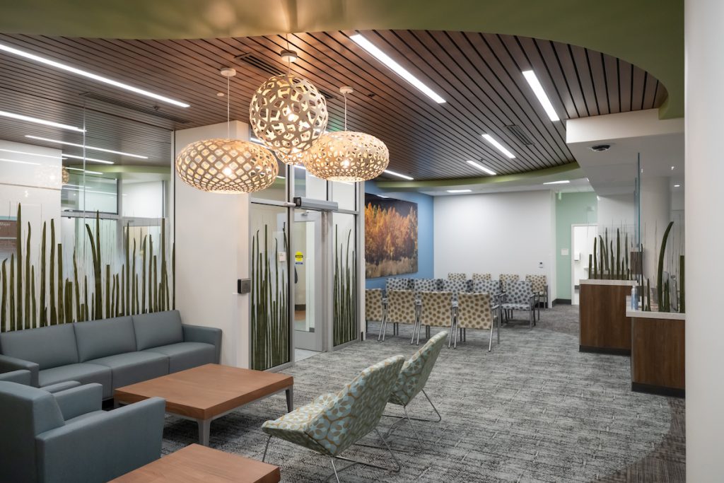 The waiting room lobby area of the UCSF Washington Hospital Cancer Center is light and airy.
Photos Courtesy of Washington Health