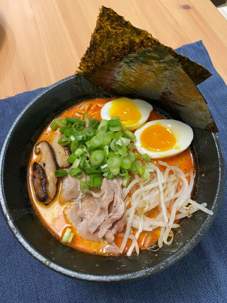 Arranged in an earthenware bowl with a variety of colorful toppings, even instant ramen looks instagram-worthy.
Stephanie Uchida