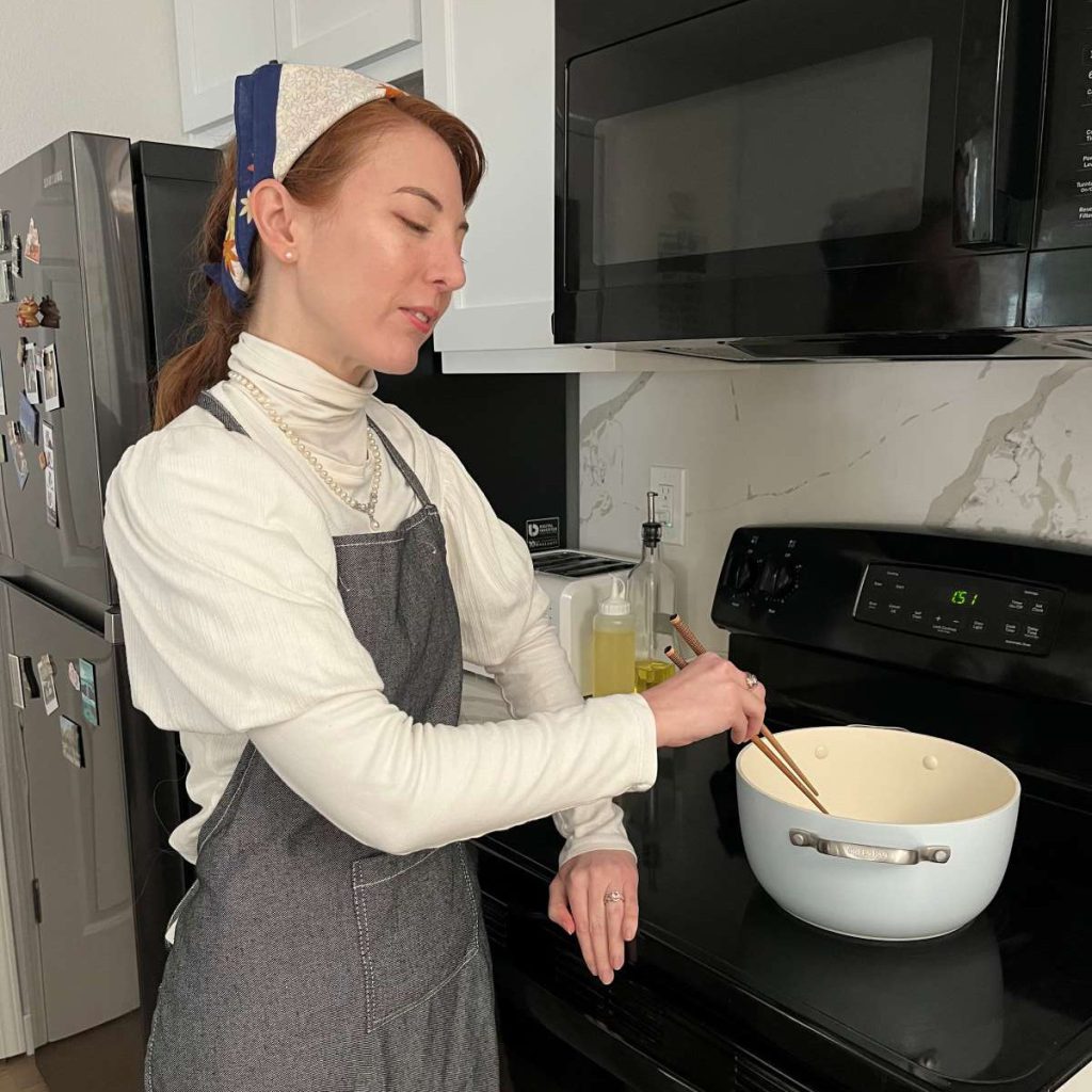 Instant ramen can be part of your weeknight home cooking schedule. But my kitchen doesn’t look this tidy when I’m actually cooking. Jeff Uchida