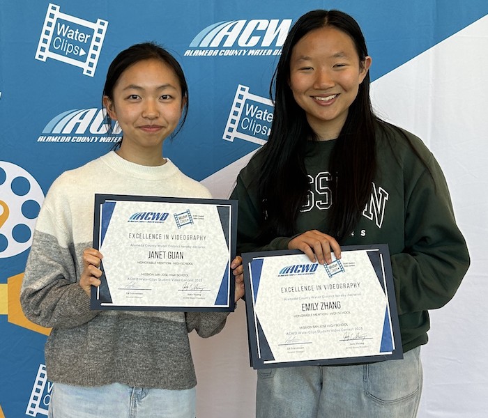 Winners from 2025 pose with their certificates.
Courtesy of ACWD