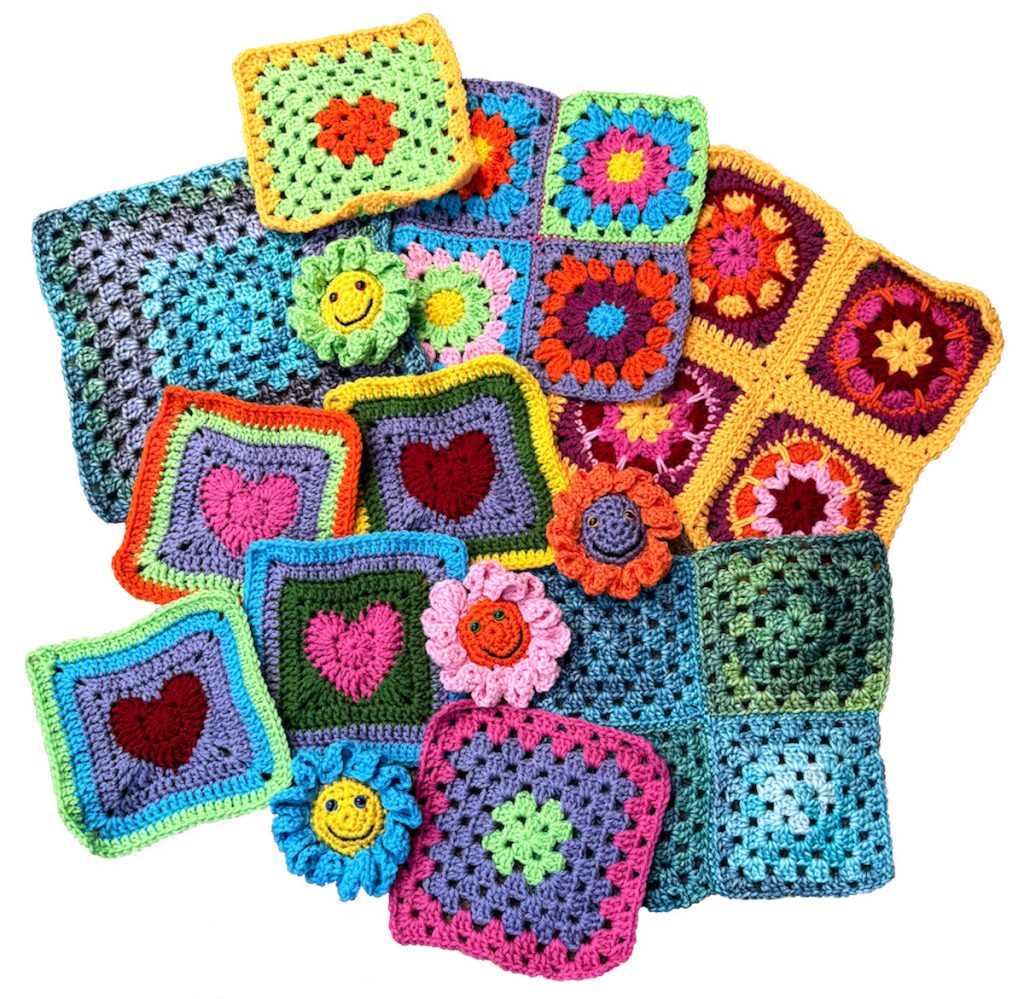 COLOR BOMB Yarnbombing submissions should be up to 18 inches by 18 inches, and super colorful, obviously.
Lisa Stambaugh