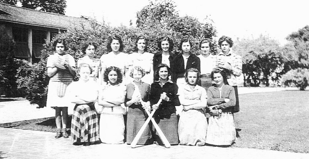 LADIES FIRST Irvington Grammar School Girls Baseball team poses with bats, 1938-39. (Fremont) Photos courtesy of Washington Township Museum of Local History
