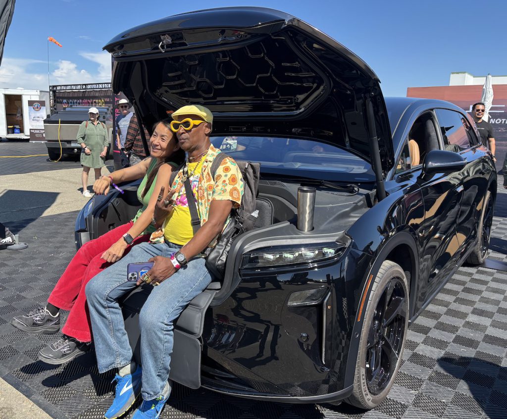 FRONT ROW The Gravity’s ‘frunk’ (or front trunk on an electric vehicle) also comes with a seat.
Photos by Michael Coates