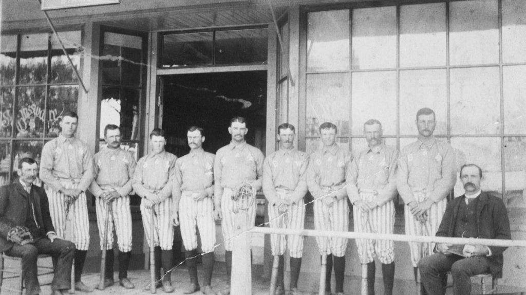 HOME RUN A baseball team in front of Blacow and Weston General Merchandise Store on Bay Street, Irvington, 1880s. (Fremont)
Photos courtesy of Washington Township Museum of Local History