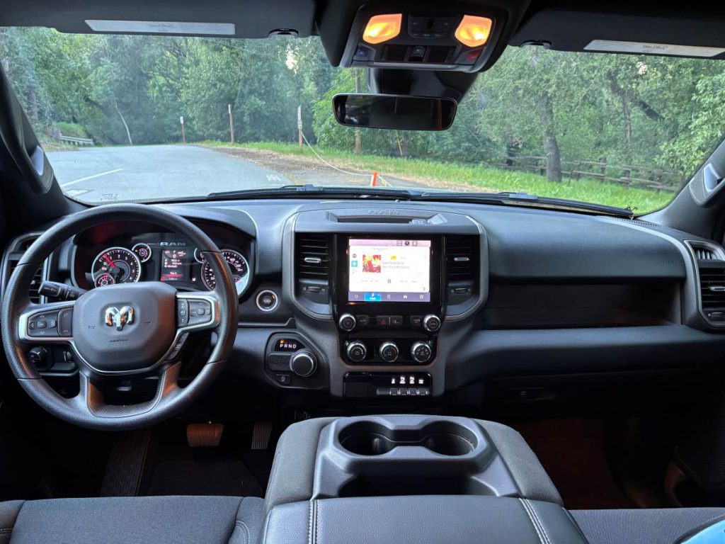 ROOM FOR MORE Ram gives you an option of a large console or a sixth seat in front.
Photos by Michael Coates
