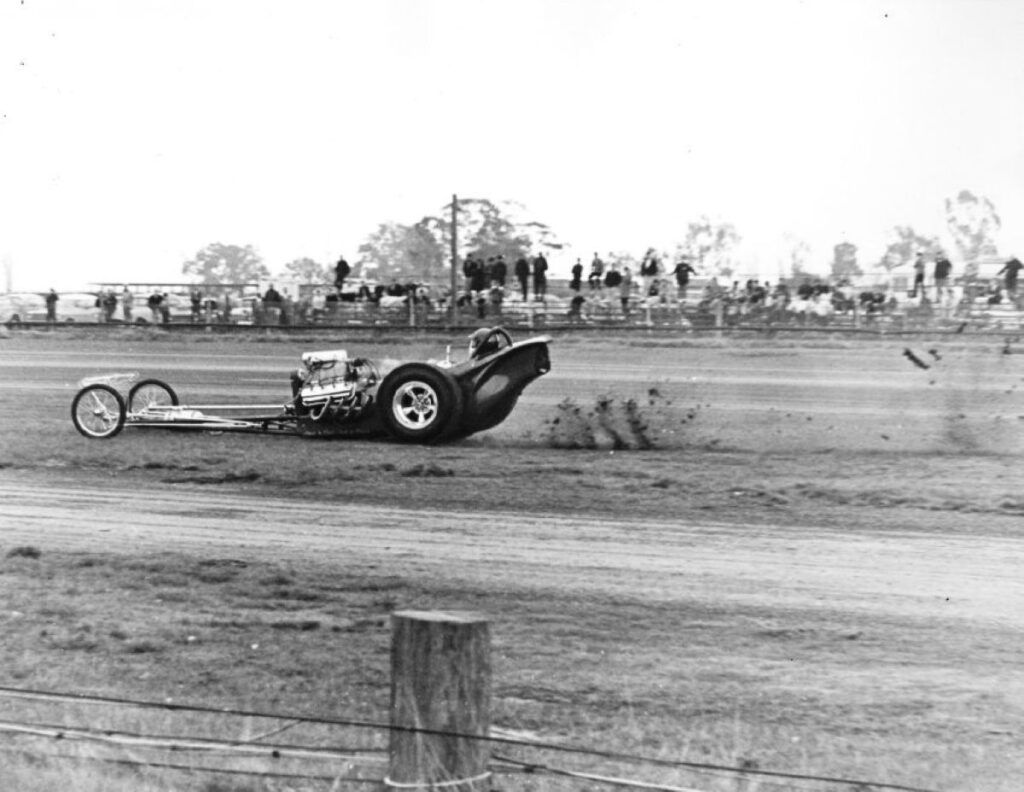 DRAG RACE Drag car at Fremont Raceway—Warm Springs, 1960s. 
Photos courtesy of Washington Township Museum of Local History