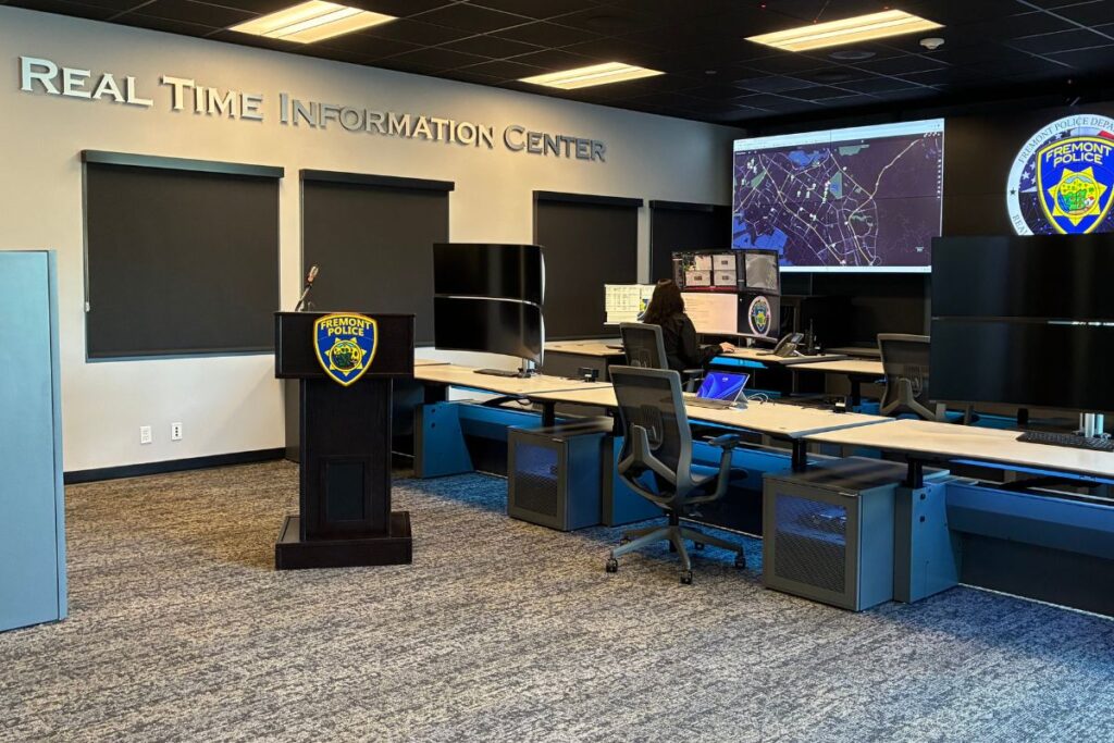 CENTRAL TIME The Real Time Information center, located at the Fremont Police Department.
Ava Acharya
