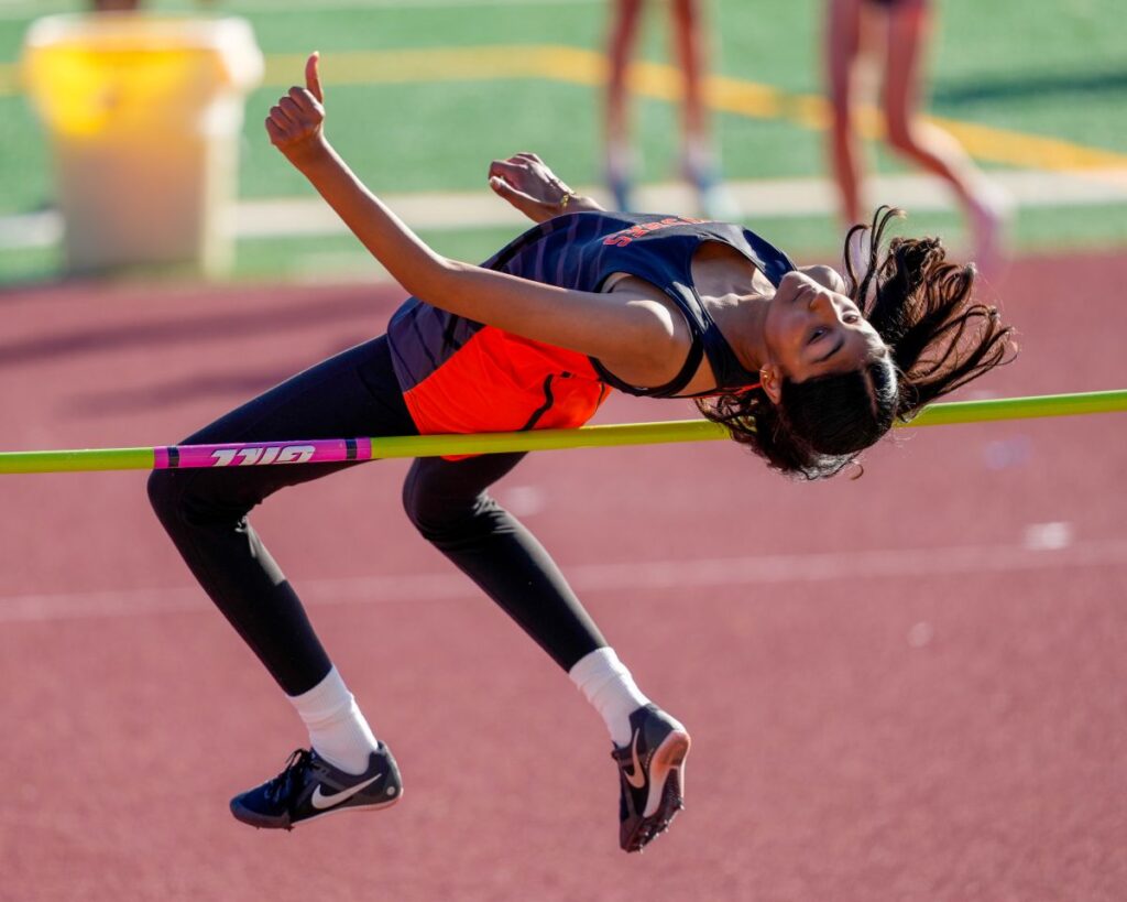 OVER THE TOP The high jump event challenges the strength and flexibility for each jumper.
Todd Tokubo