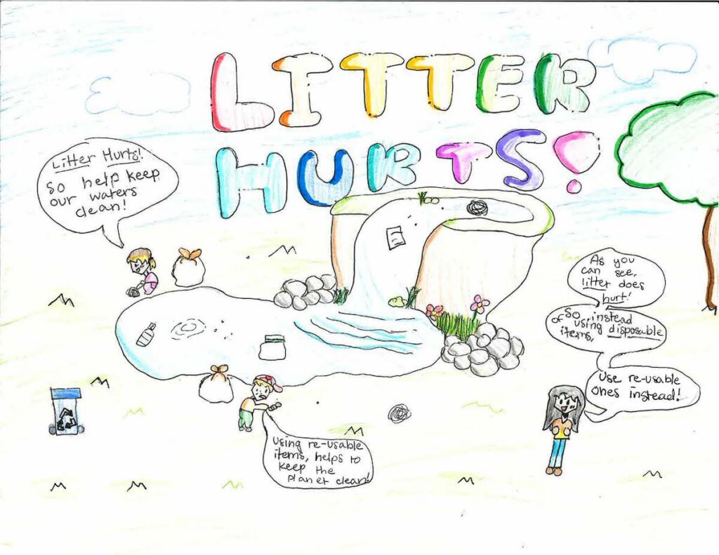 LITTER HURTS Eva J. of Mrs. Booth’s class at Independent Elementary School was a 4th grade winner. Photos courtesy of Alameda County Resource Conservation District