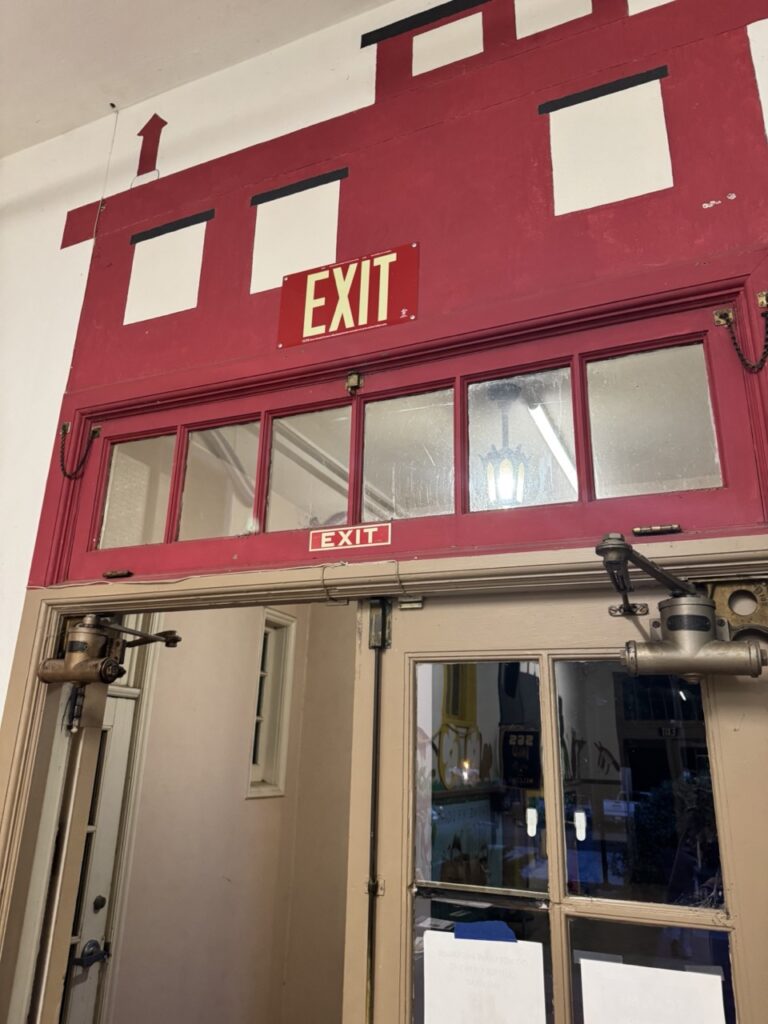 EXIT ROUTE Parts of the Sunol Glen School still have flat, outdated EXIT signs.
Photos by Roelle Balan