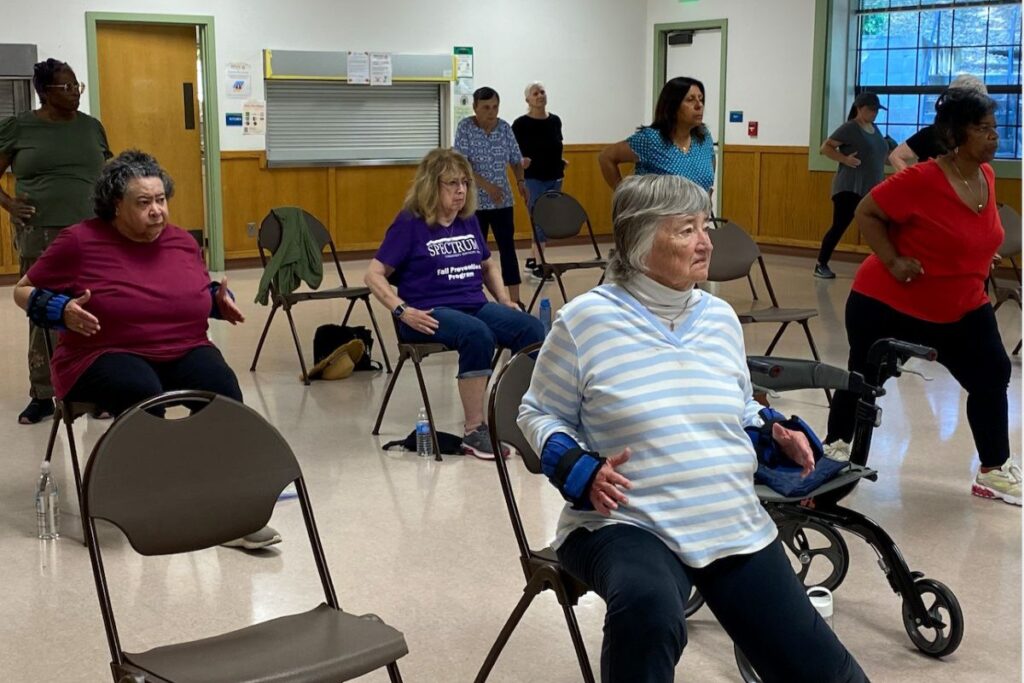 LESSONS OF THE FALL Fall prevention classes help seniors stay active and independent longer.
Photos courtesy of Spectrum Community Services