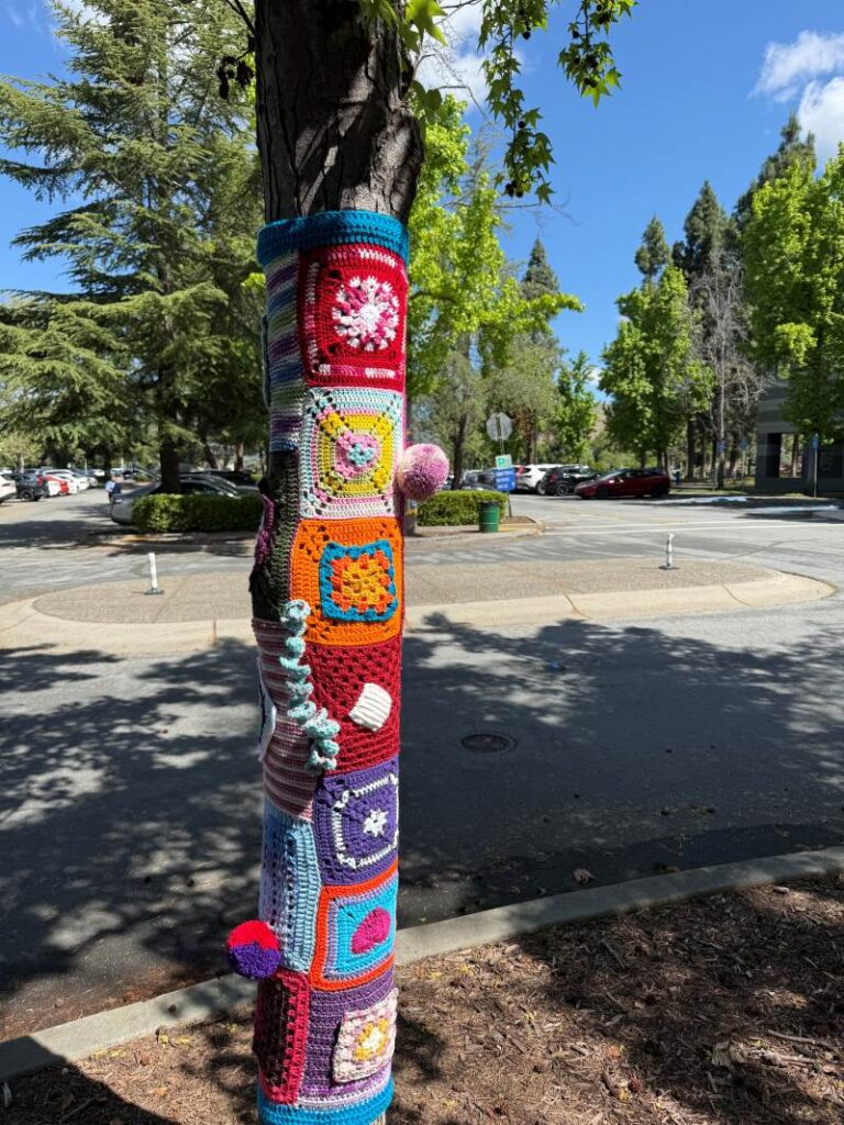 STREET ART Residents appreciated yarnbombing displays downtown.
Photos courtesy of Fremont Creates