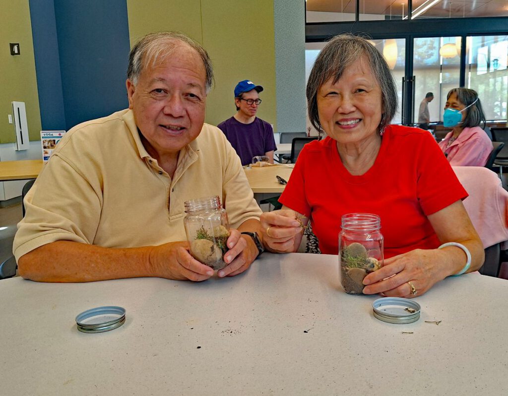 THE BUILDERS Ron and Dominique Woon show off their newly built custom terrariums.
Rob Klindt