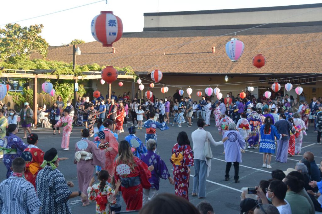 JOIN THE DANCE Hundreds of dancers will gather in front of the Sangha Hall for traditional Obon dances.
Photos courtesy of Southern Alameda County Buddhist Church