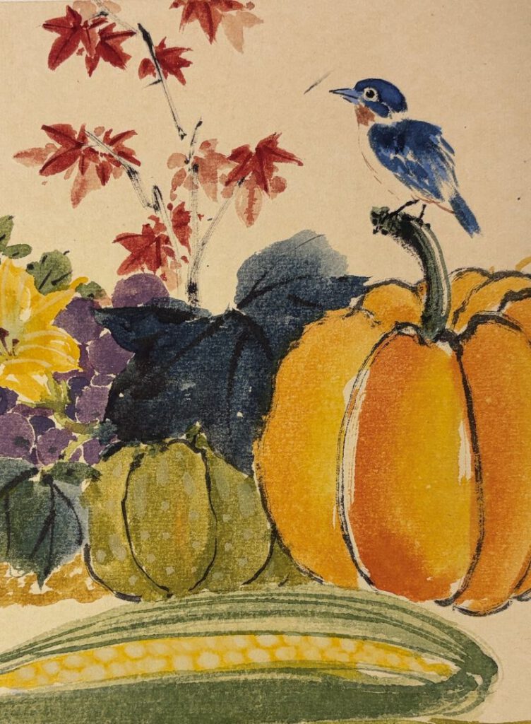 HARVEST TIME Chuang uses expressive brushwork and layered washes to evoke the beauty of the seasons. Wei-Ting Chuang
